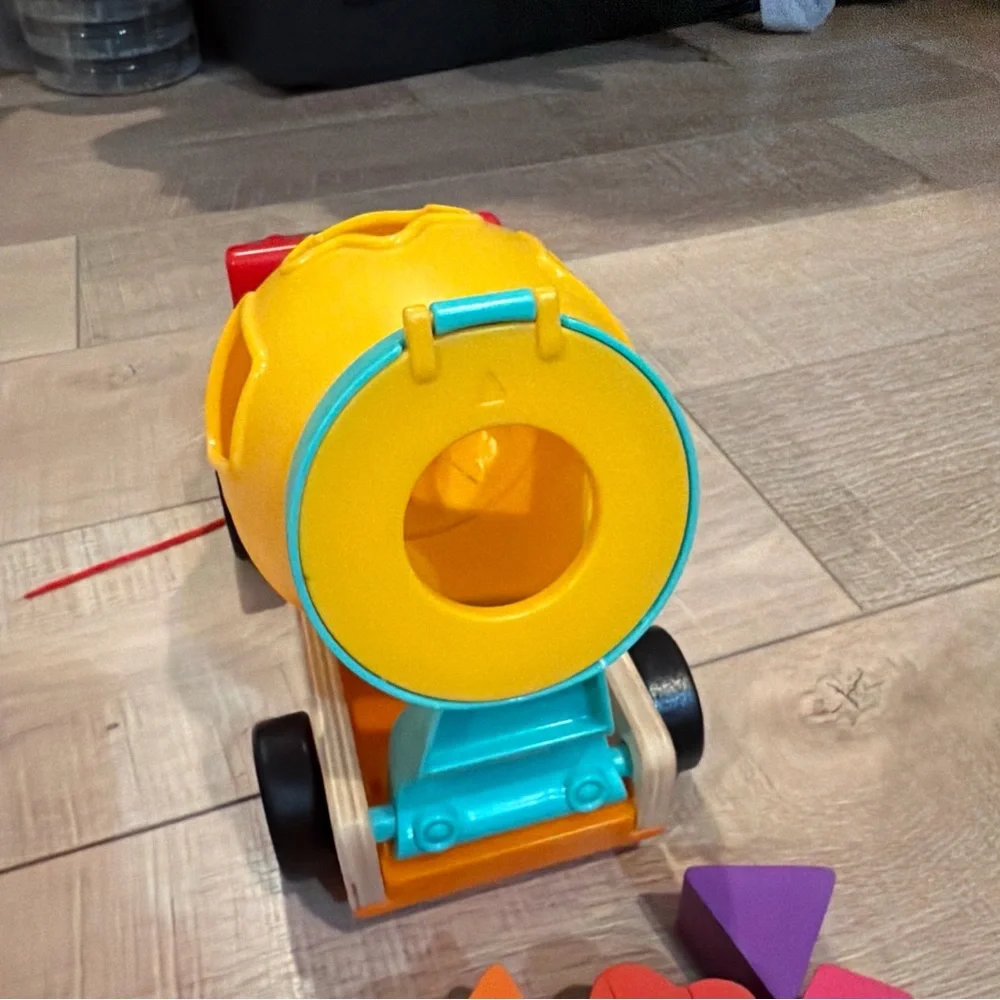 Yellow Shape-Sorting Cement Concrete Mixer Truck Toy by TOP BRIGHT